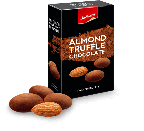 Lubimov Truff whole almonds in dark chocolate 
